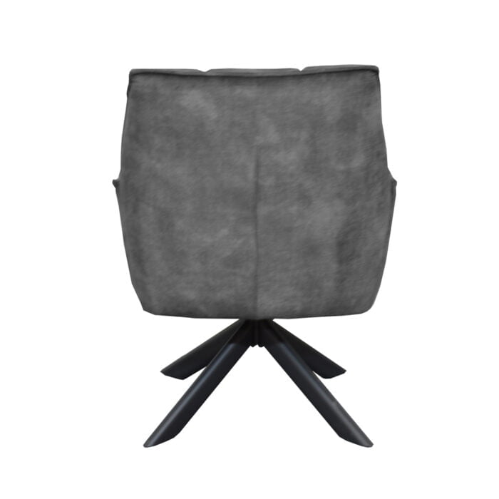 Armchair Tino Fabric Adore Dark Gray 68 Back View