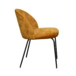 Dining chair Luna - Fabric Adore Gold 132 with fixed leg - Side view