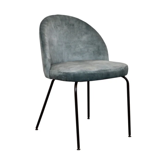 Dining room chair Luna - Fabric Adore Niagara 158 with fixed leg - Front view oblique