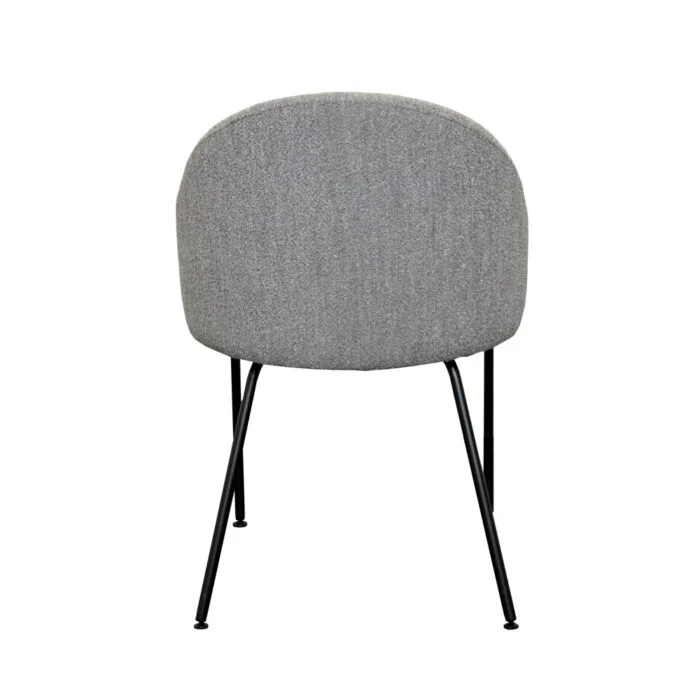 Dining room chair Luna - Fabric Alpine Steel 149 - Rear view