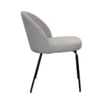 Dining room chair Luna - Fabric Alpine Steel 149 - Side view