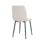 Dining room chair Billy with fabric Alpine Natural 01 Back view Slanted