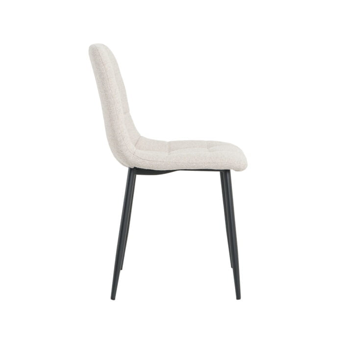 Dining room chair Billy with fabric Alpine Natural 01 Side view