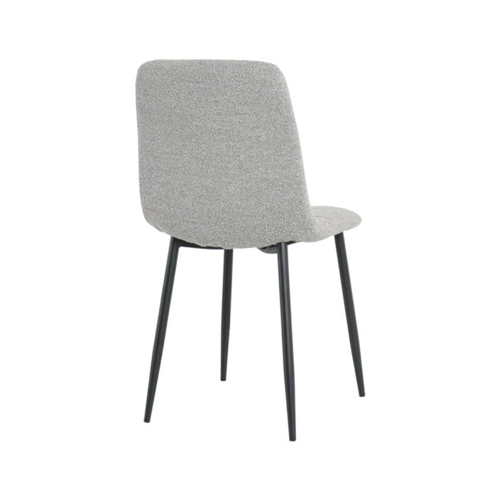 Dining room chair Billy with fabric Alpine Steel 149 Rear view Angled