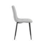 Dining room chair Billy with fabric Alpine Steel 149 Side view