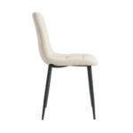 Dining room chair Billy with fabric Angus Beige Side view