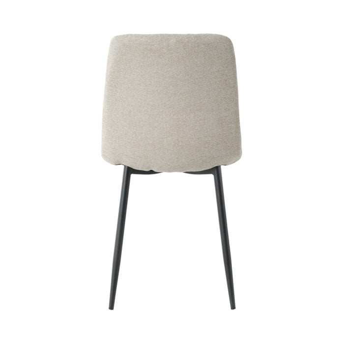 Dining room chair Billy with Angus fabric Light gray Back view