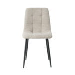 Dining room chair Billy with Angus fabric Light gray Front view