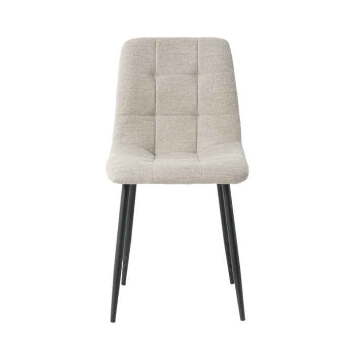 Dining room chair Billy with Angus fabric Light gray Front view