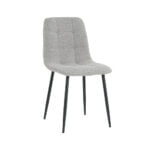 Dining room chair Billy With Fabric Alpine Steel 149 Front view Angled