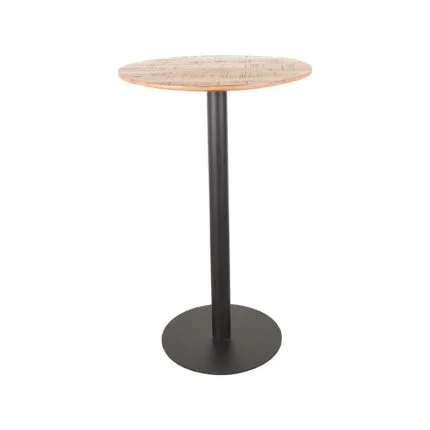 LABEL51 Bar Table Round Sloppy Edge 113 cm Brown (2)