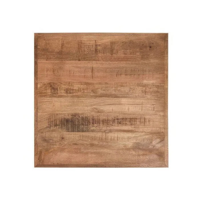 LABEL51 Top Restauranttisch Raues Mangoholz 70x70x5 cm Platte