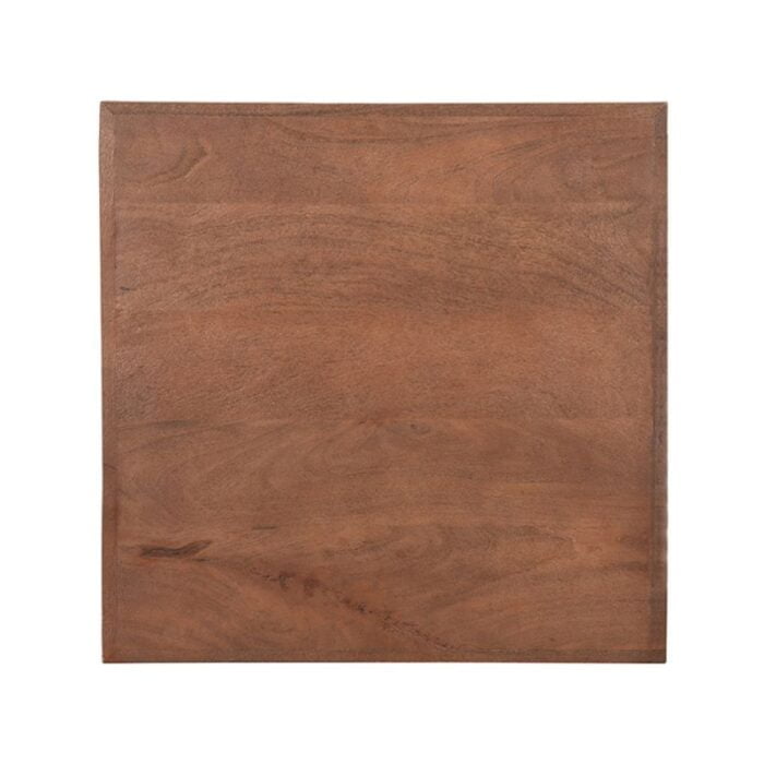 LABEL51 Restaurant Bar Table Top Square Straight Edge 70x70 Cm Espresso Front