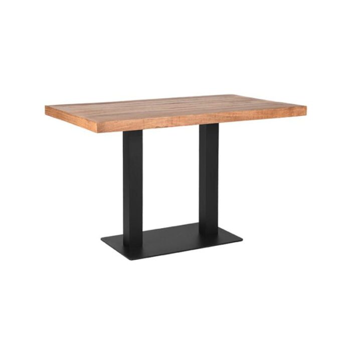 LABEL51 Restauranttafel Rechthoekig Straight Edge 120 cm Rough Vooraanzicht Schuin