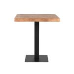 LABEL51 Restauranttafel Vierkant Straight Edge 70 cm Rough bruin